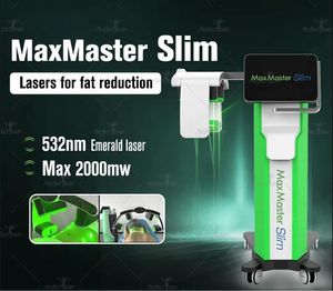 Super Emerald Lasergerät, beseitigt überschüssiges Fett, Bauch, Taille, max. 2000 mW, schmerzfreie Chirurgie, reduziert die Entfernung von viszeralem Fett, 2 Jahre Garantie, Diodenlaser-Schlankheitsgerät