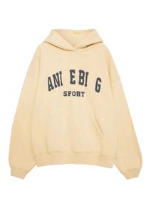 Heta försäljning kvinnor anine binge hoodie desginer mode bomull huva klassiskt brev tryck tvättvatten färg tröja hoodies 718