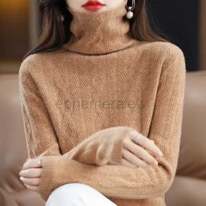 Women's Sweaters Cashmere Sweater Women Knitted Sweaters 100% Pure Merino Wool Turtleneck Long-Sleeve Pullover Autumn Winter Jumper Tops Clothing zln231127