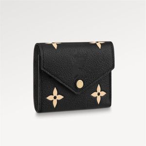 الفاخرة النسائية M80968 Victorine Wallet Leather Leather Card Card Card 316s