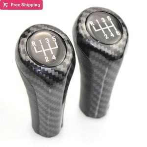 5/6 Speed ​​Carbon Fiber Gear Shift Knob för BMW 1 3 5 6 Series E46 E53 E60 E61 E63 E65 E81 E82 E83 E87 E90 E91 E92 X1 X3 X5