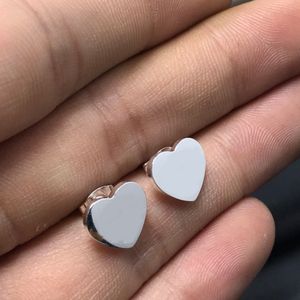 Designer Love Earrings Sterling Silver Fashion Vintage Couple Models Fine Heart Shaped Earrings Jewelry Wedding Party Valentines Day Gift