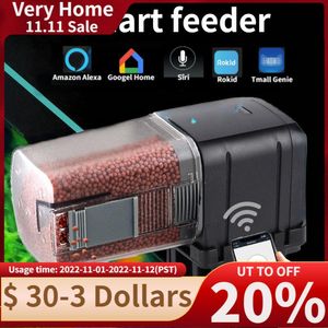 Speakers Automatic Aquarium Fish Tank Feeder Timing/wifi Wireless Smart Phone App Intelligent Speaker Voice Remote Control Fish Feeding