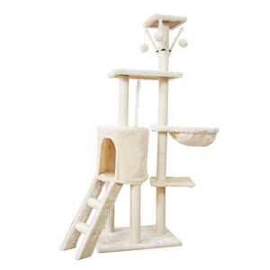 Scratchers Cat Climbing Frame Cat House Multilayer med Hammock Cat Scratcher Tree Toys Pet Cat House Furniture Scratching Post for Pet