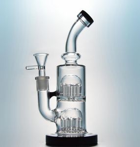 8 tum 12 Arms Tree Perc Oil Rigs Hookahs Tjock Glass Bong Double Tree Percolator Dab Rig med 14 mm Joint Waterpipes Bubbler Pipe 7528175