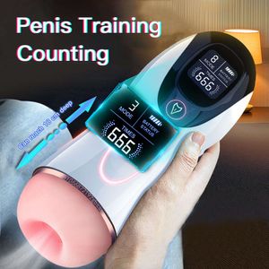 Sex Toy Massager Automatisk manlig kopp sugande vibration avsugning riktig vagina penis oral maskinleksaker för man vuxna