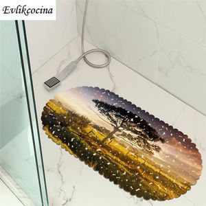 Mats Ücretsiz Kargo 35x70cm Peyzaj Pvc Anti Slip Douche Banyo Mat Duş Pedi Tapete Banheiro Antiderrapante Tappetino Doccia