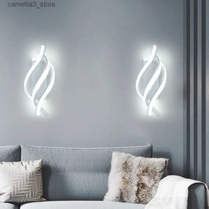 Lâmpadas de parede 2pcs Modern LED Wall Light Nordic Rotation LED Wall Lamp para sala de estar Quarto cabeceira Corredor Home Decor Indoor Sconce Iluminação Q231127