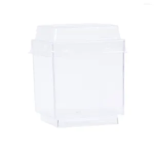 Учебные посуды наборы 10 ПК контейнеров крышки прозрачные пластиковые десертные чашки стрелка мусс -чашка одноразовый мини -парфейт s