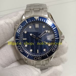 Foto reale Orologi automatici da uomo Data 41mm Quadrante blu Bracciale professionale in acciaio inossidabile 300M Abito casual Orologio sportivo formale Orologio meccanico da polso