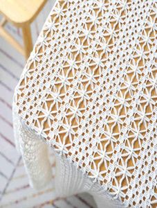 FoweCelt puste na zewnątrz Macrame Table Modern Boho White Wedding Dining Decoration Dekoracja Dekoracja pokoju Estetyka Domowa Tekstyl 211115315520