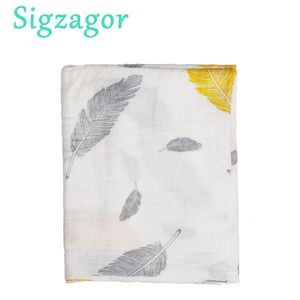 Blankets Swaddling Sigzagor Muslin Swaddle Baby Wrap Cotton Soft born Bath Towel 42inchesx46inches 230426