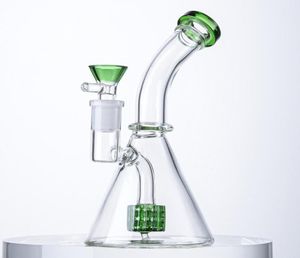 Tubi per acqua narghilè femmina da 14 mm Dab Rig Impianti petroliferi con ciotola Bong in vetro Soffione doccia congiunto da 14 mm Perc Rosa Viola Blu Verde Opzione LXMD4802796