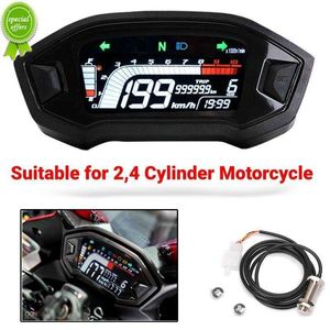 2022 Speedômetro de motocicleta LCD Display Universal Termômetro Ajustável Veliscão Digital Speedômetro VELOCIDADE PEÇAS DE MOTORBIA PARA MOTORAGEM