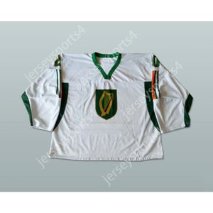 MAGLIA HOCKEY BIANCA IRLANDA 20 personalizzata NUOVA cucitura superiore S-M-L-XL-XXL-3XL-4XL-5XL-6XL