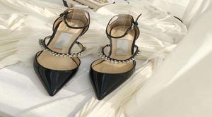 Mode lyxdesigner Sandaler Women039S Summer Banquet Dress Shoes Highheeled Sexiga pumpar Pekade tå Sling Back Women Shoe T4407010
