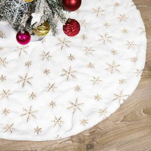 Christmas Decorations White Plush Tree Skirt 2024 Year Xmas Home Decoration Merry Faux Fur Carpet Navidad Noel 120/90/78cm