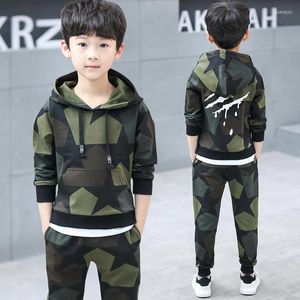 Clothing Sets Teen Boys Clothes Set Kids Tracksuit Camouflage Costume Hoodies Tops Pants Children Outfits 4 6 8 9 10 12 14 Years