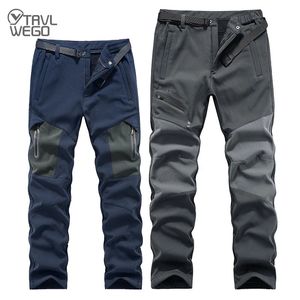 Calças masculinas TRVLWEGO Calças táticas de inverno para homens Roupas de escalada Calças de caminhada Calças à prova de vento neve respirável lã manter quente roupa de pesca 231127