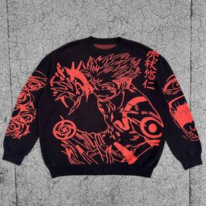 Men's Sweaters Men's Warm Quality Knitted Cartoon Pattern Sweater Y2K Clothes Women's Pullover Streetwear Winter Fairy Grunge Punk Vintage Top T231127