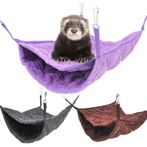 Cages Winter Warm Luxury Double Bunkbed Hamster Hammock Hanging Guinea Pigs Sugar Glider Ferret Sleeping Bed Nest Cage Swing Toys Rat