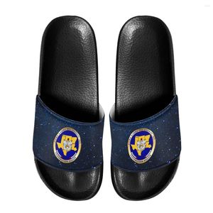 Slippare Nopersonalitet Stylish Ladies Slides Starry Sigma Gamma Rho Interiör Hem Flat Sandaler bärbara vuxna