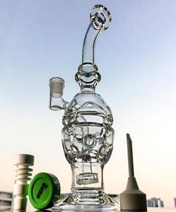 Faberge Fab Egg Recycler Bong Hookahs Waterpipe Showerhead Perc Dab Oil Rigs Glass Bongs Smoking Water Pipes With 14mm Joint MFE018114443