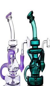 78 -calowe Hookahs Klein Recycler Water Bong Gaindy Oil Rigs zlewka Bong Glass Water Rure Shisha Chicha z 14 mm Banger6740135