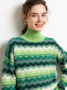 Kobiety swetry Zocept Kolor Sweter kaszmirowy dla kobiet zima luźna luźna przyczynowa miękka ciepła streetwear czysty kaszmirowy sweter pullover zln231127