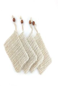 Exfoliating Mesh Bags Pouch For Shower Body Massage Scrubber Natural Organic Ramie Soap Bag Sisal Saver Loofah Moisturizing Bath S5521123