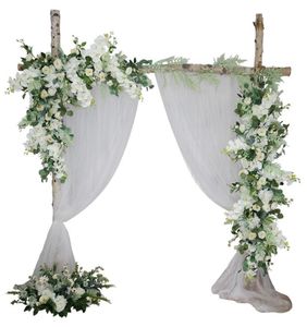 Dekorativa blommor kransar hemlagad diy bröllop båge scen dekoration konstgjord blomma vägg silke ros pion växt design holida2935716