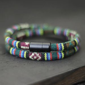 Łańcuch w mężczyznach Bransoletka linowa Przyciągnij Magentic Braclet Adventure Survival Braslet Pulseras Hilo Hombre Beach Surf Brazalete 231124