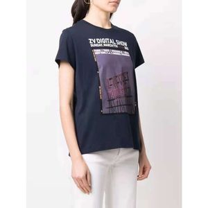 Zadig Voltaire 23ss T-shirt da donna ZV Lettera inglese LOVE YOURSELF Camicie T-shirt a maniche corte girocollo con stampa digitale