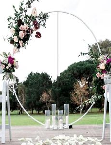 Dekoracja imprezowa 18 -metrowa Balon Pierścień Big Big Arch Circle Stand Uchwyt Garland Tło Flower Frame7206516