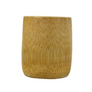 Xícara de chá de bambu natural artesanal, suco, bebida fria, leite, chá, festa, churrasco, canecas de cerveja, viagem, portátil, em forma de u, gargarejo, taza de te de bambu hecha a mano