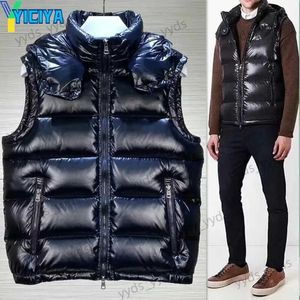 Coletes Masculinos Yiciya Down Colete Jaqueta Moncl Marca Preto Oversize Bomber Mulheres Inverno Alta Qualidade Varsity Feminino American Vintage Casacos Casaco T231127