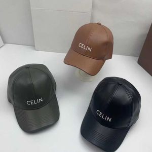 Snapbacks New CE Men's and Women's Baseball Hat Leather Korean Edition Internet Red Street Versatile Duck Tongue Hat