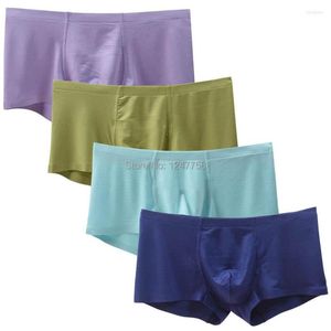 Underbyxor 4st/Lot Mäns mjuka shorts stammar Mens Boxer Man Modal Stretchable Boxers Män Sömlösa underkläder Bokserki Cueca Calzoncillos