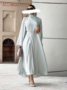 Zestawy 3piece Diamond Frezowanie garnitury Kaftan Dubai Islam Arabski muzułmański zestaw szata longue kimono Zespół Femme Musulmane Abaya WY838