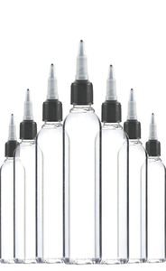 30Pcs 30ml 60ml 100ml 120ml Plastic Empty Ink Vial Top Black Cap Transparent Clear Bottle Tattooing Accessories 2201109010893