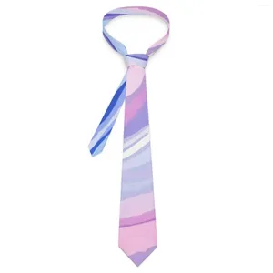 Bow Ties Liquid Art Print Tie Purple Marble Novelty Casual Neck For Unisex Adult Business Collar Custom DIY Necktie Accessories