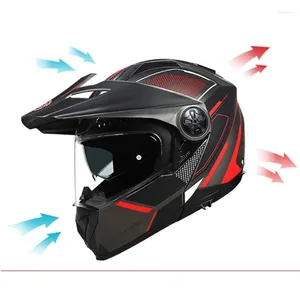 Capacetes de motocicleta FASEED 909 Full Face Dual Lens Off Road Capacete para corrida de rally e proteção profissional