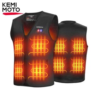 Coletes masculinos Kemimoto Colete Aquecido Elétrico USB Jaqueta Aquecida Lavável Inverno Esqui Bicicleta Caminhadas Temperatura Ajustável Interruptor de Controle Duplo 231127