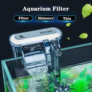 Tillbehör Aquarium Power Filter Häng på Multistage Aquarium Filtrering Extern vattenpumpar Vattenfall Maker Väggmonterat fiskbehållare