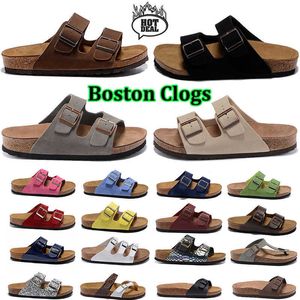 designerskie sandały Birks Clog Kaptaki Boston Clogs Slajdes Arizona Sandal Slajd Men Men Buty Buty Sudery zamszowe węża skórzana klamra