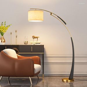 Floor Lamps Light Luxury Living Room Fishing Remote Control Dim Bedroom Bedside Ambient Lamp Study Sofa Side Standing Lights