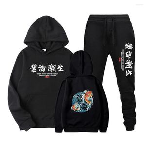 Tute da uomo Top Tuta Jogger Abbigliamento da uomo Gotico Harajuku Stampa di insetti Tuta streetwear Taglie forti Set di abbigliamento Felpe con cappuccio