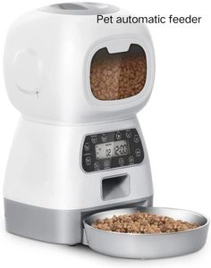 Alimentação 3.5l alimentador para animais de estimação temporizador abs inteligente alimentação automática para pequenos gatos médios cães fontes de alimentação dupla acessórios de alimentação para animais de estimação 2022