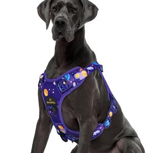 Vests MASBRILL Nylon Dog Harness No Pull Vest Soft Adjustable Safety Harness For Large Naughty Dog Vest Safety Walking Running