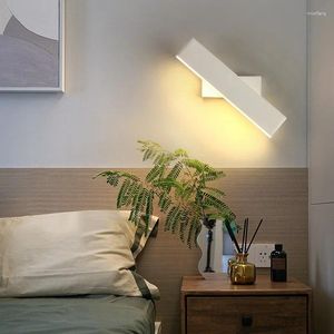 Wandleuchte LED Nordic 360° drehbare verstellbare Lichter kreative Schlafzimmer Nachttischlampen Indoor Home Decor Wandlampen